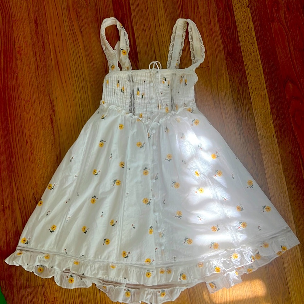 For Love & Lemons babydoll yellow flower daisy dress